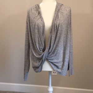 Athleta Grey Hoodie Lightweight Sweatshirt